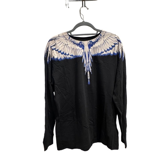 Marcelo Burlon Mens Small Black Wings Long Sleeve Tee Streetwear Designer - Picture 1 of 5